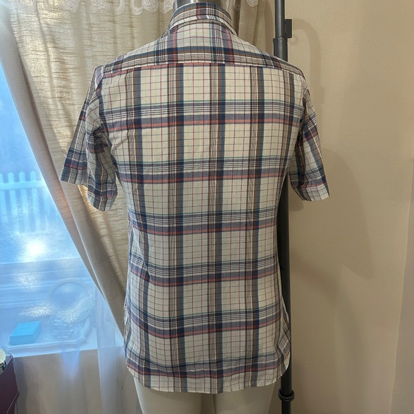 Vintage Rainbow Plaid Short Sleeve Shirt - Gender Neutral M/L - Picture 4 of 7